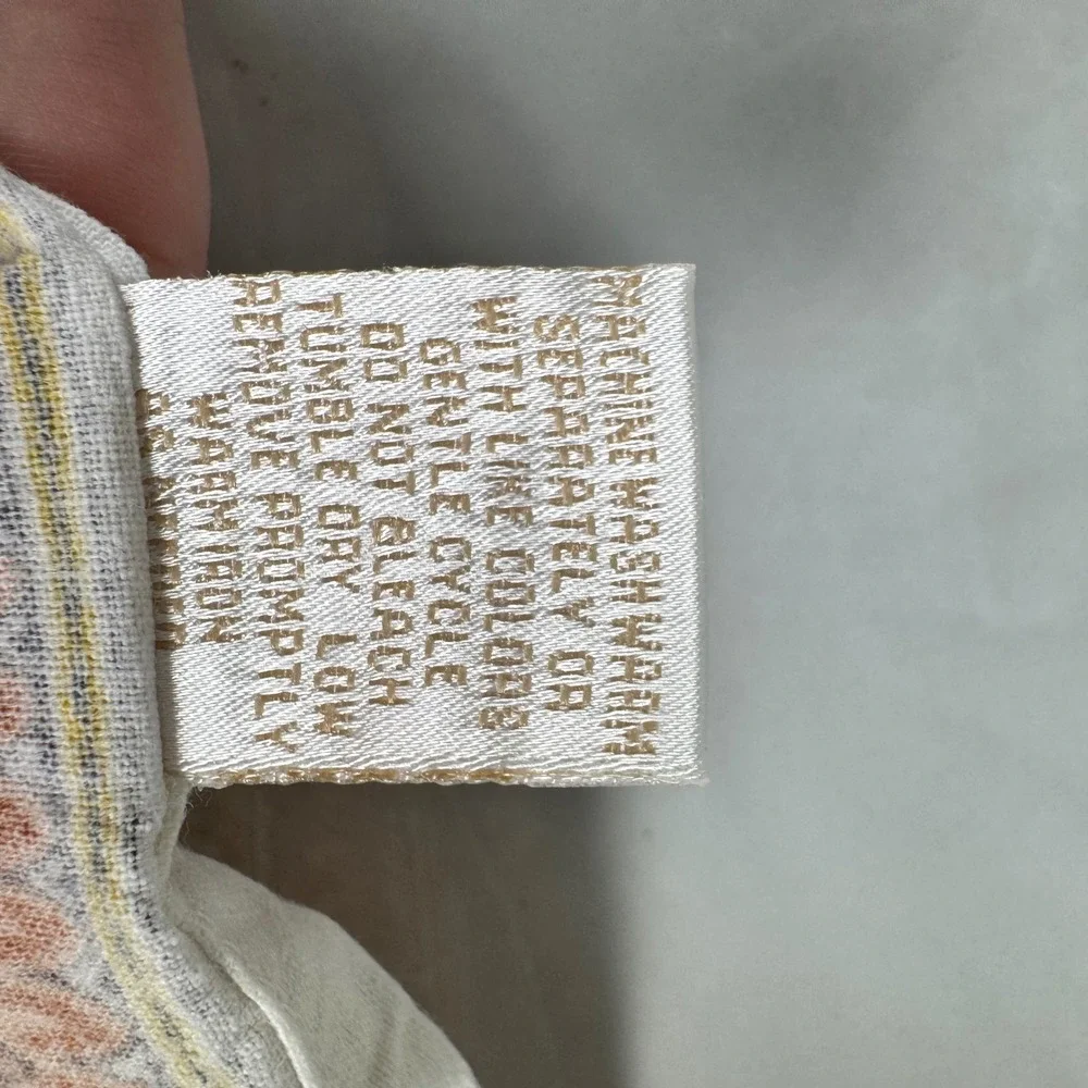 Set of 4 Vintage Williams-Sonoma Cotton Napkins Yellow Brown Paisley Boho Groovy